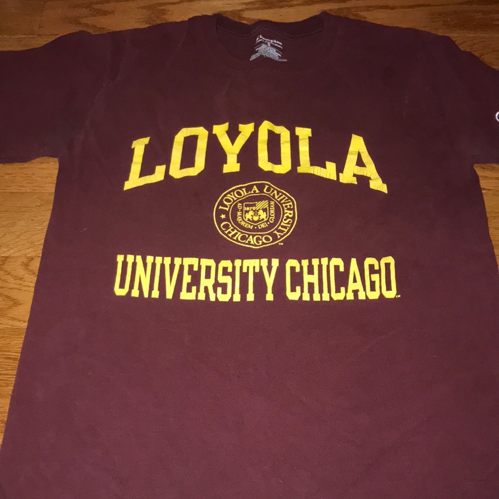 Loyola university maroon and gold champion T-shirt sz small